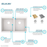 Elkay ELGU3322WOWH0