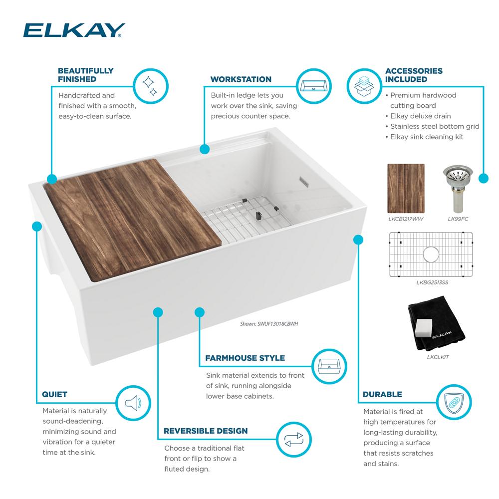Elkay SWUF13018CBWH
