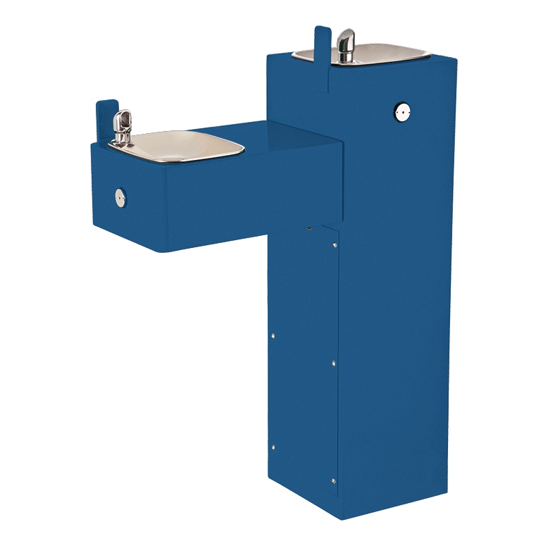 Haws 3300 | Outdoor Vandal-Resistant Steel Pedestal Fountain | 0.45 GPM