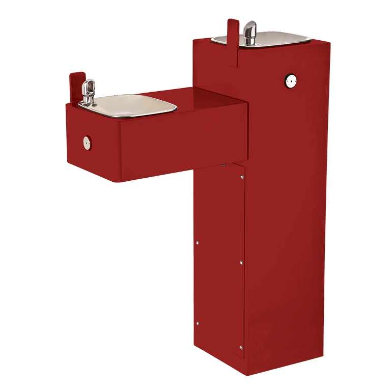 Haws 3300 | Outdoor Vandal-Resistant Steel Pedestal Fountain | 0.45 GPM