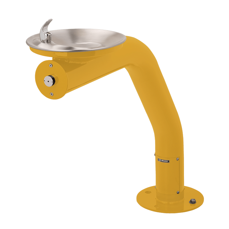 Haws 3380 | Outdoor Vandal-Resistant Steel Pedestal Fountain | 0.45 GPM