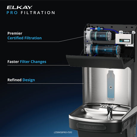 Elkay FLP4 | Pro Filtration for PFAS & Lead | 4,000 Gallon Capacity | Refrigerated Bottle Station