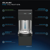 Elkay FLP4 | Pro Filtration for PFAS & Lead | 4,000 Gallon Capacity | Refrigerated Bottle Station