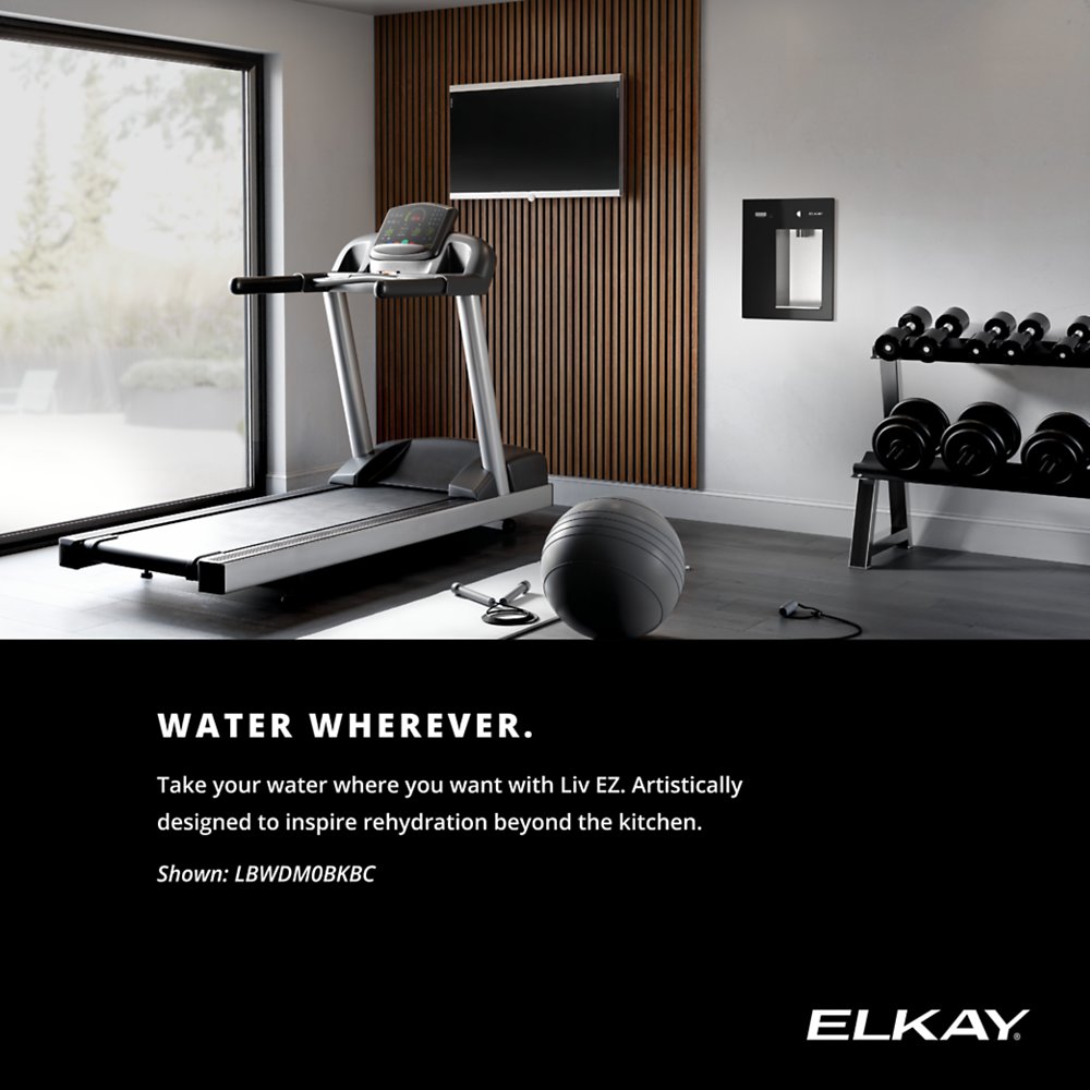 Elkay LBWDM0BKBC | Mechanical Built-in Filtered Water Dispenser, Battery Operated, Non-Refrigerated