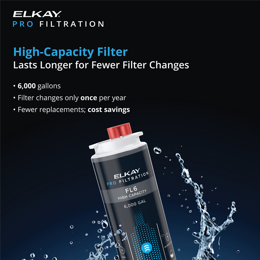 Elkay FL6 | High-Capacity Lead + Microplastics 6000 Gallon Filtration System