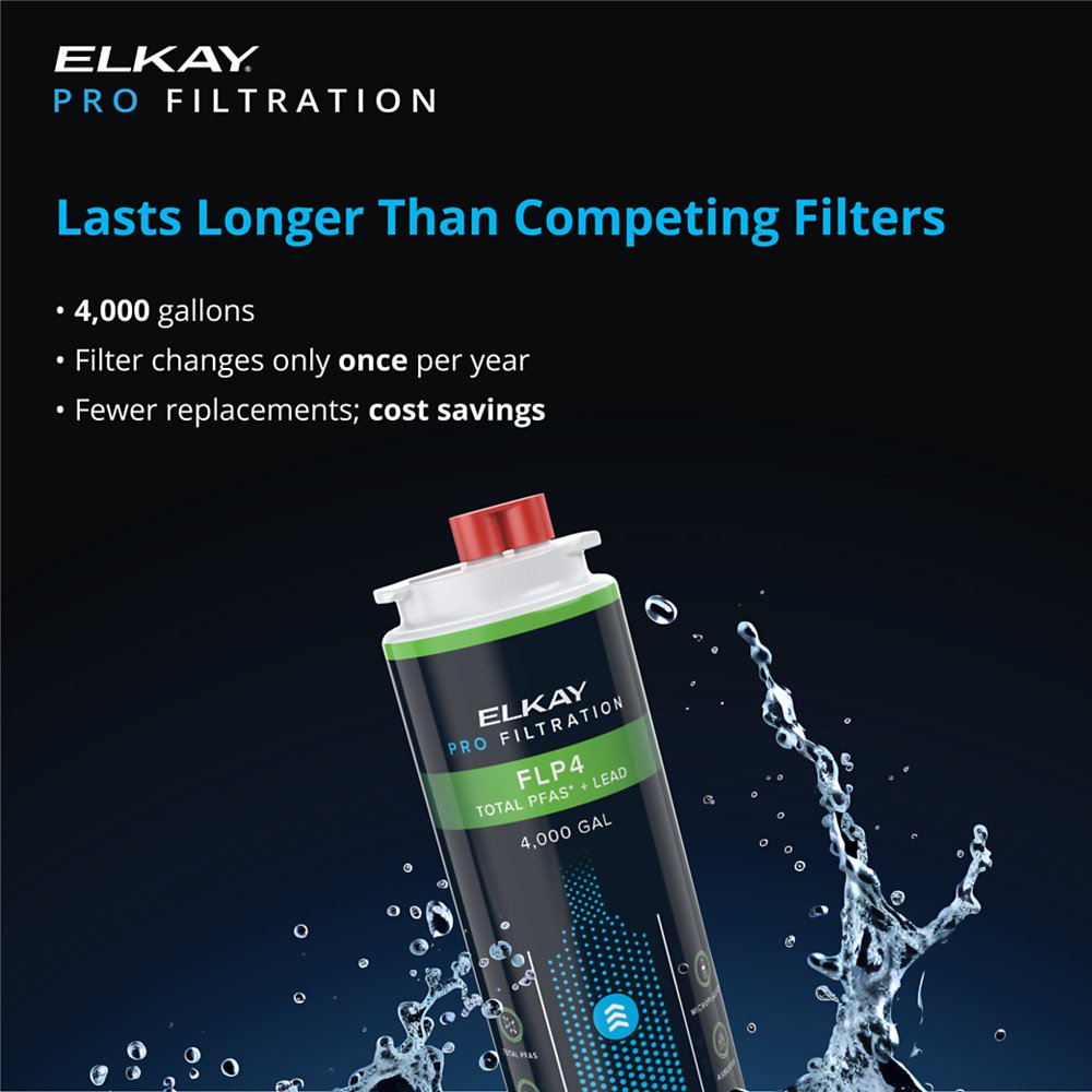 Elkay FLP4 | Pro Filtration System for PFAS, Lead & Microplastics with 4000 Gal Capacity