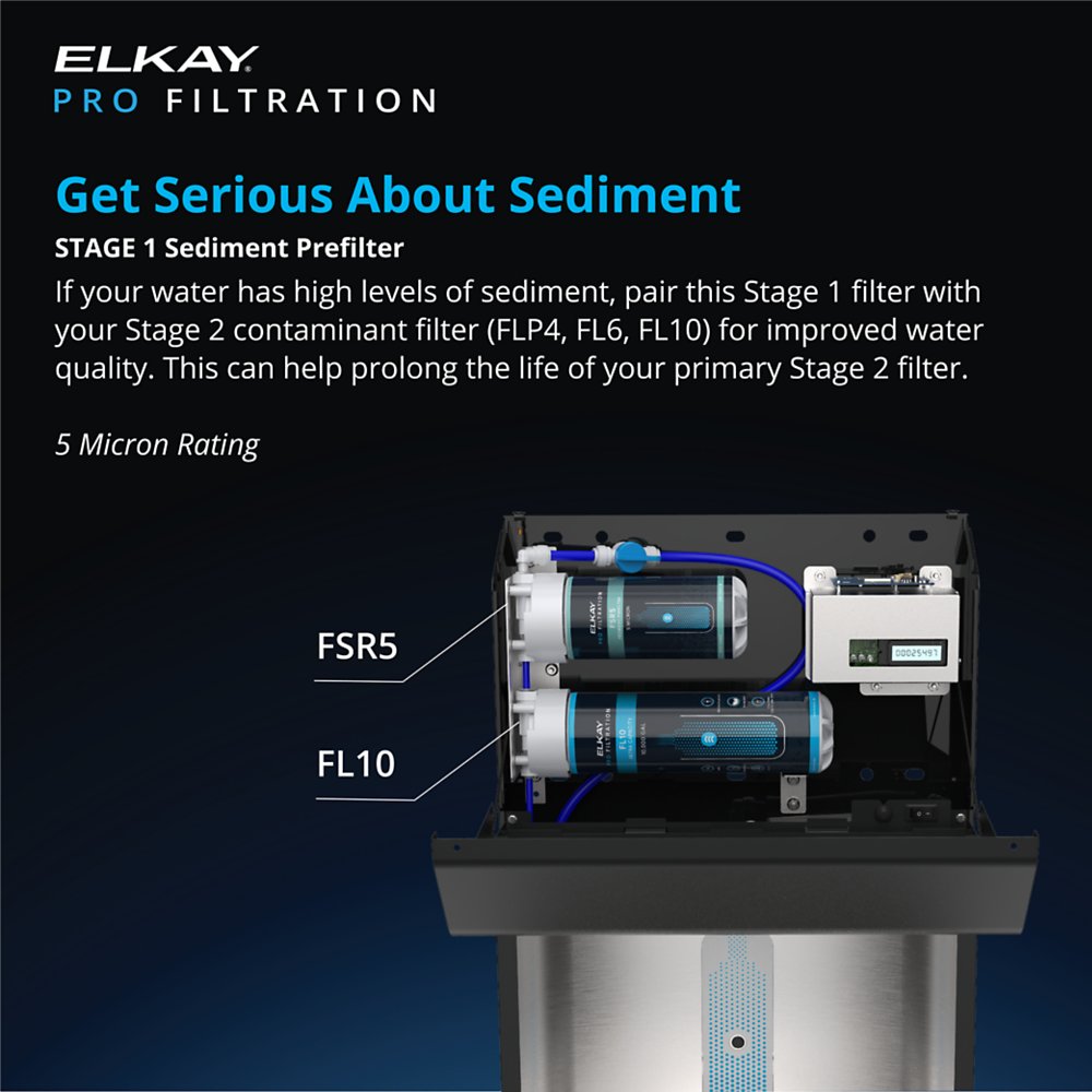 Elkay LZSTL8WSBPRO-FSR5 | Pro Filtration Bi-Level Bottle Filling Station | 8 GPH Refrigerated