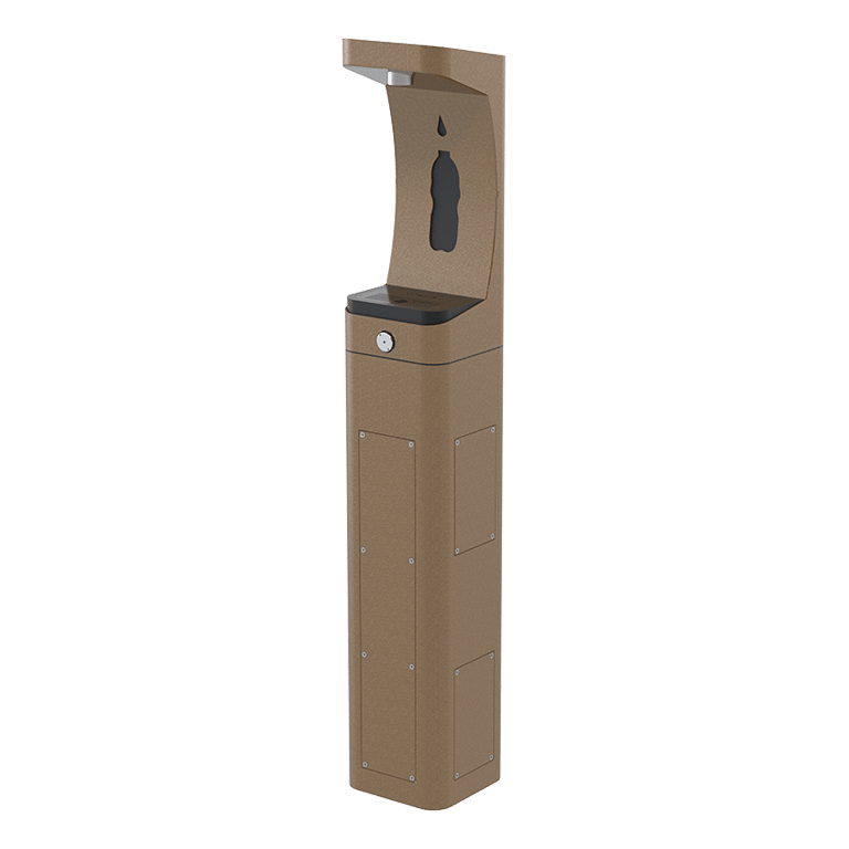 Haws 3610 | Outdoor Vandal-Resistant Pedestal Bottle Filler | 1 GPM