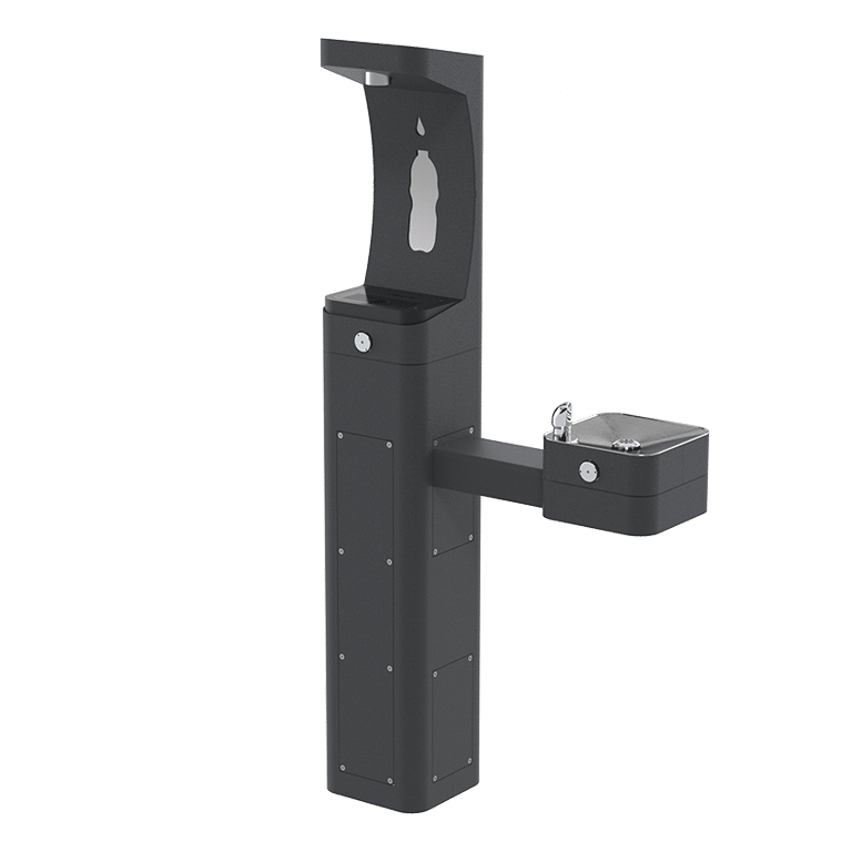 Haws 3611F | Outdoor Vandal-Resistant Bottle Filler & Fountain | 1 GPM