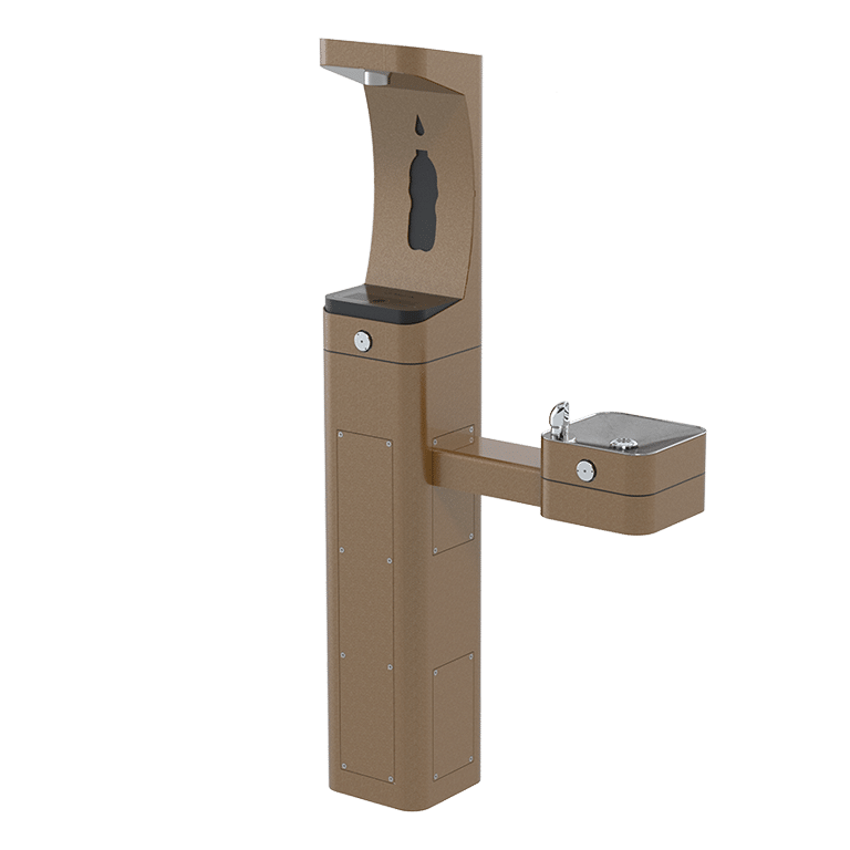 Haws 3611F | Outdoor Vandal-Resistant Bottle Filler & Fountain | 1 GPM
