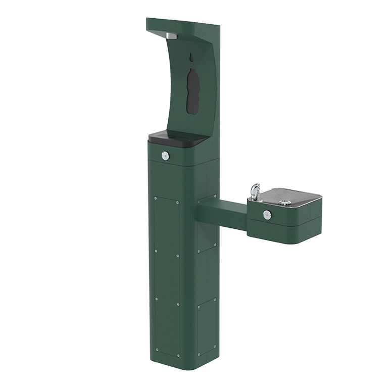 Haws 3611F | Outdoor Vandal-Resistant Bottle Filler & Fountain | 1 GPM