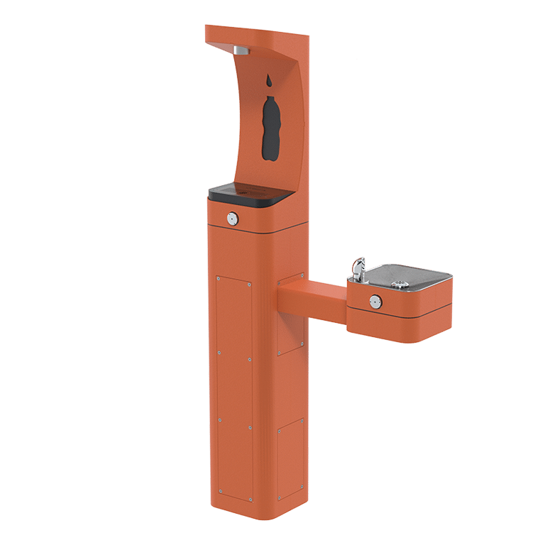 Haws 3611F | Outdoor Vandal-Resistant Bottle Filler & Fountain | 1 GPM