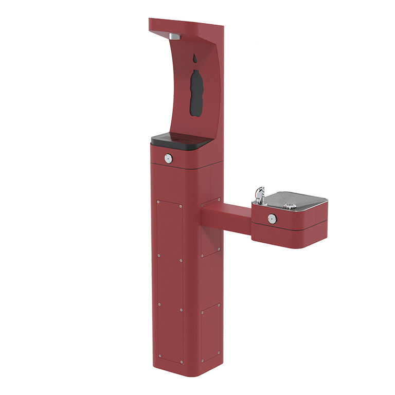 Haws 3611F | Outdoor Vandal-Resistant Bottle Filler & Fountain | 1 GPM