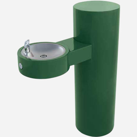 Murdock GRJ85 | Pedestal Mount Round Steel Drinking Fountain with Optional Pet Fountain