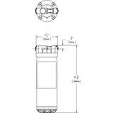 Dimension of 5600C bottle filter