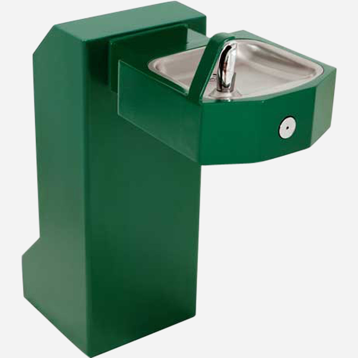 Murdock GSJ95 | Pedestal Mount Square Steel Drinking Fountain with Push Button