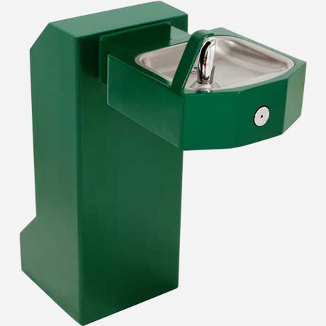 Murdock GSJ95 | Pedestal Mount Square Steel Drinking Fountain with Push Button
