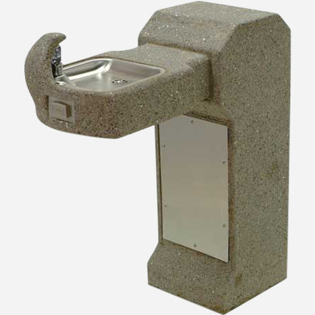 Murdock GVJ19 | Square Concrete Pedestal Drinking Fountain with Self-Closing Activation