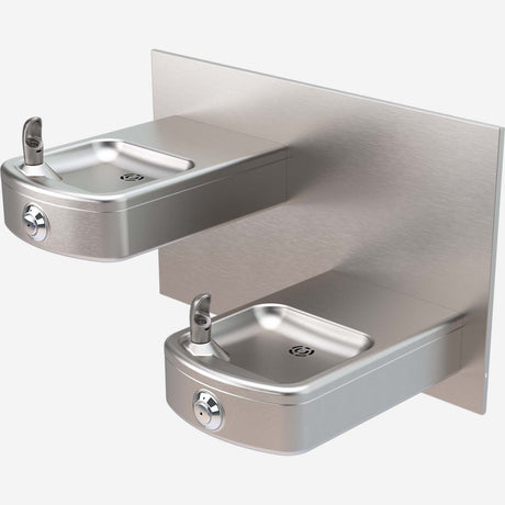 Murdock A152-VR Series Wall-Mounted Bi-Level Drinking Fountain with Stainless Steel Construction