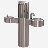 Murdock GWQ84 Series Outdoor Pedestal Hand Washing Station with Bottle Filler & Drinking Fountain