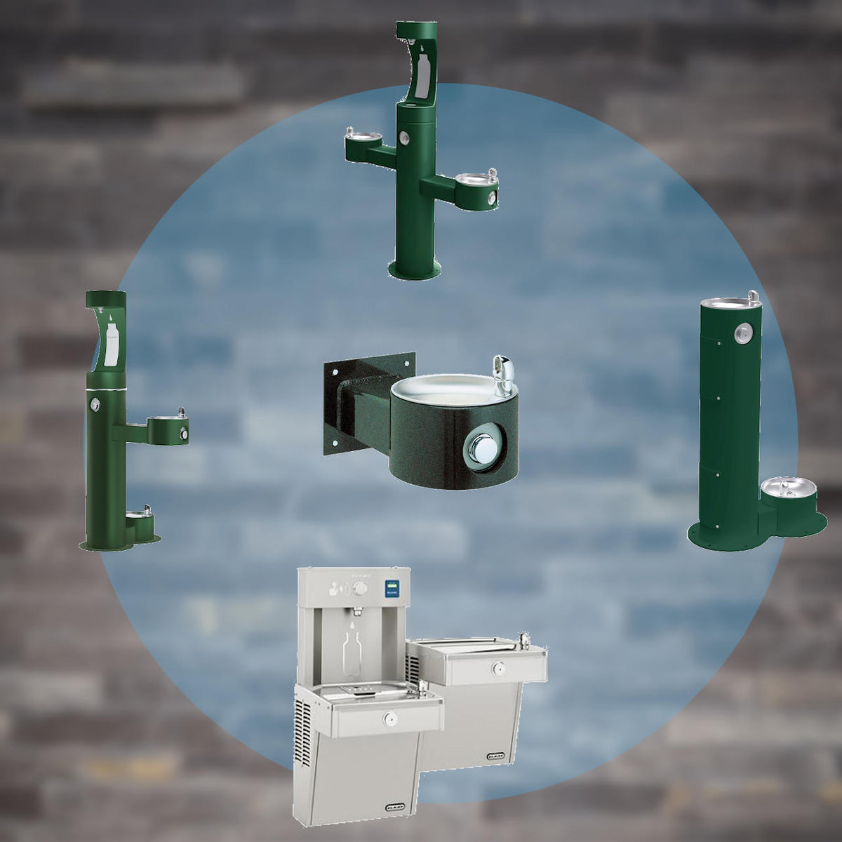 Outdoor Bottle Fillers and Water Fountains