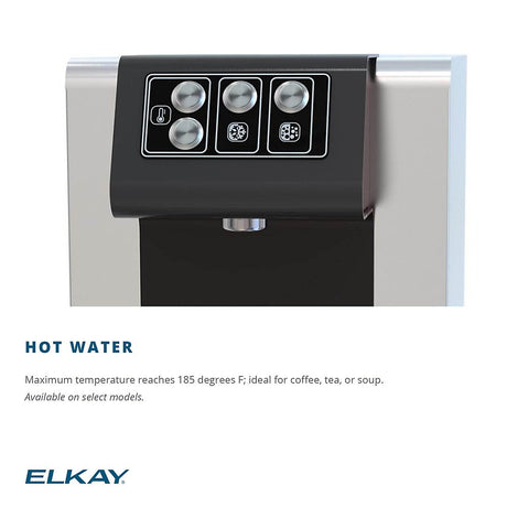 DSBSH130UVPC - Elkay Water Dispenser Hot Water Control Panel - Control the temperature of your hot water with this easy-to-use panel. Maximum temperature reaches 185 degrees Fahrenheit, perfect for coffee, tea, or soup. Available on select models.