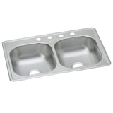 Elkay DSE23319 | Dayton, Equal Double Bowl Drop-in Sink | 33" x 19" x 8"