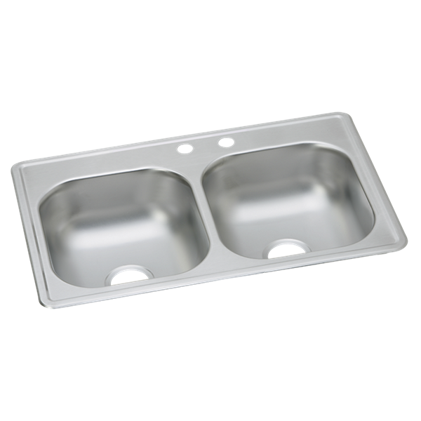 Elkay DSE23319 | Dayton, Equal Double Bowl Drop-in Sink | 33" x 19" x 8"