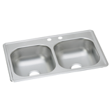 Elkay DSE23319 | Dayton, Equal Double Bowl Drop-in Sink | 33" x 19" x 8"