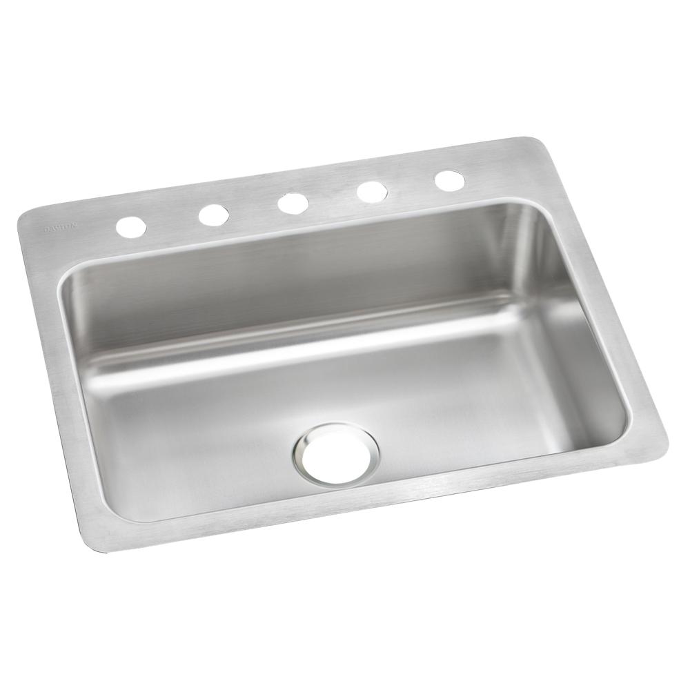 Elkay DSESR12722 | Dayton Single Bowl Dual Mount Sink | 27" x 22" x 8"