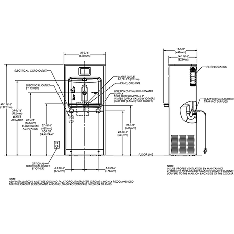 Elkay DSSBF8SP-W1 Benefit Dimension