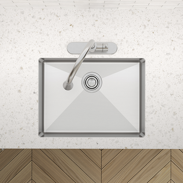 Elkay ECTSRAD2522600 | Crosstown Single Bowl, Dual Mount Sink | 25" x 22" x 6", 0-Hole
