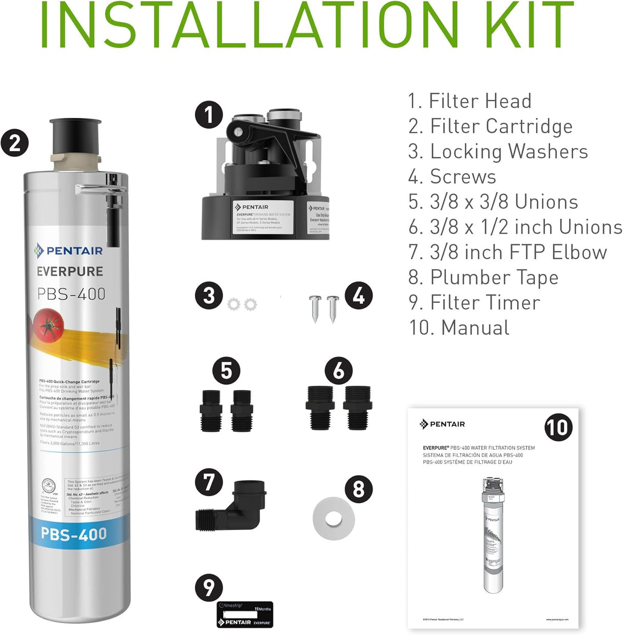 Pentair Everpure EV927085 | PBS-400 Drinking Water System, 3,000 Gal (1 Pack)