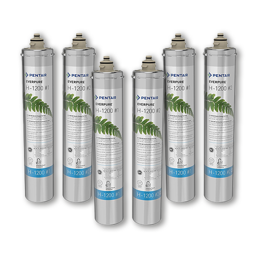 Pack of 6 Pentair Everpure EV928203 H-1200 Water Filters - These high-quality water filters are designed for excellent filtration performance and are perfect for home or commercial use.