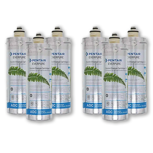 Pack of 6 Pentair Everpure EV95920 Quick-Change Cartridge Water Filters - These high-quality water filters are designed for easy replacement and provide excellent filtration performance. Perfect for RV and marine applications.