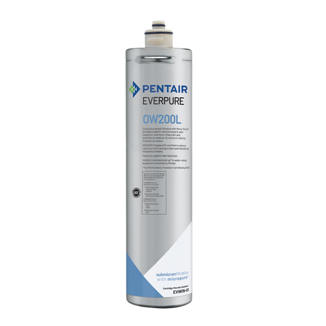 Front view of the Pentair Everpure EV961901 OW200L Replacement Cartridges, 480 Gal, 0.5 Micron.