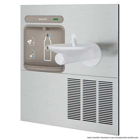 Elkay EZWS-ERPB8-RF  | In-wall Retrofit Bottle Filling Station | Filterless, Refrigerated, For use with SwirlFlo fountains, Stainless Steel 