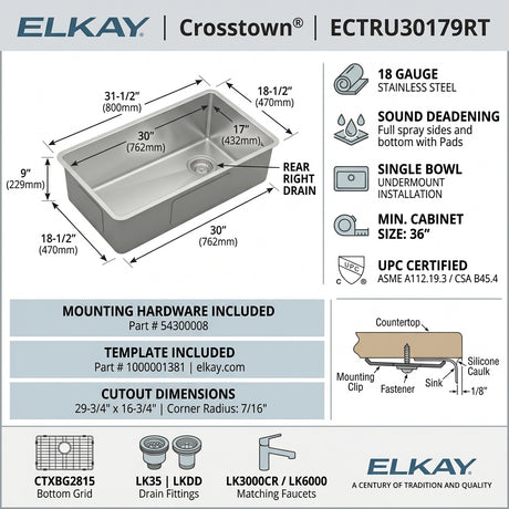 Elkay ECTRU30179RT