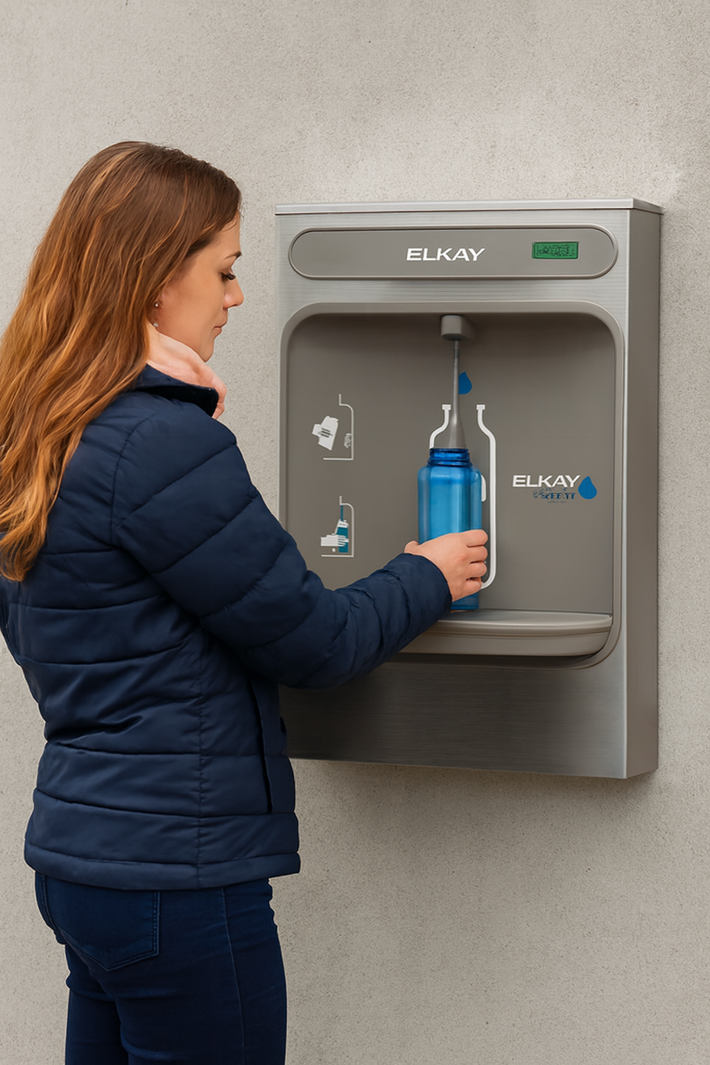 Elkay EZWSSM | Surface Mount Bottle Filler | Filterless, Non-refrigerated, Hands-free