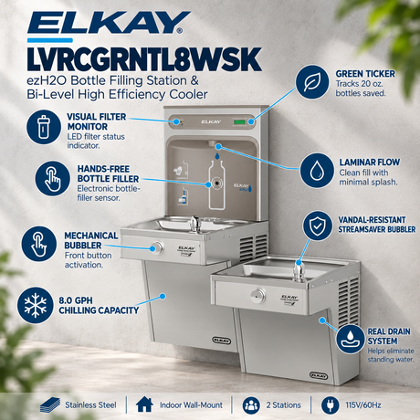 Elkay LVRCGRNTL8WSK