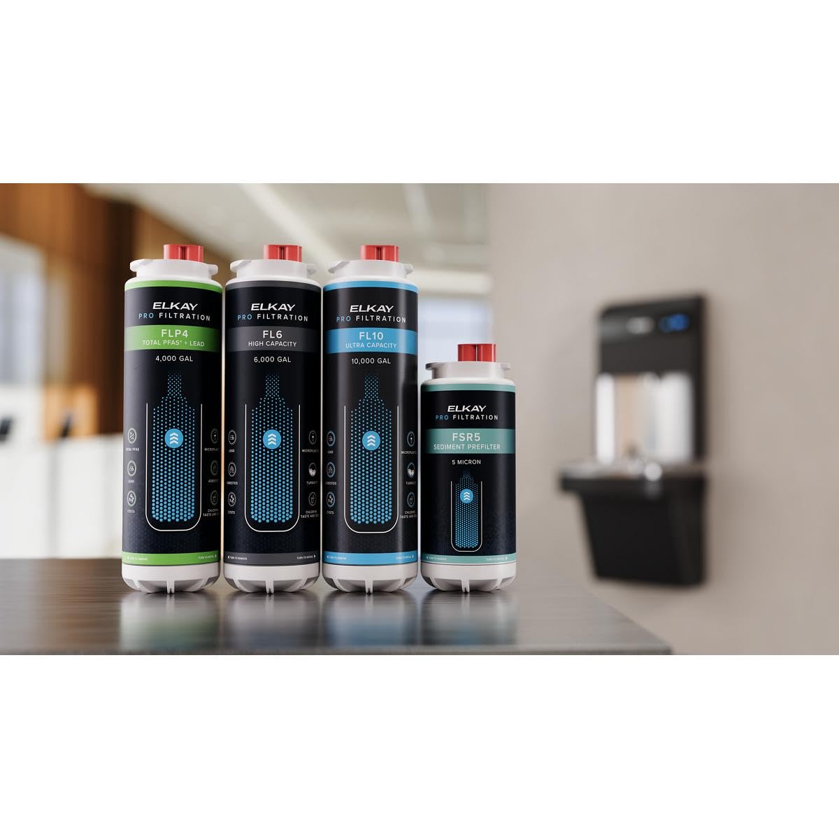 Elkay FLP4 | Replacement Filter for Pro Filtration PFAS | 4,000 Gallon, Lead + Microplastics