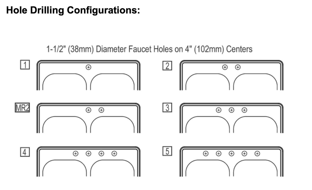 Elkay Standard Faucet Holes Configurations