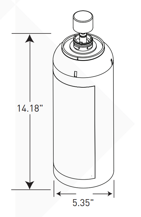 Everpure EV433912 | CLARIS L Replacement Cartridge Dimension