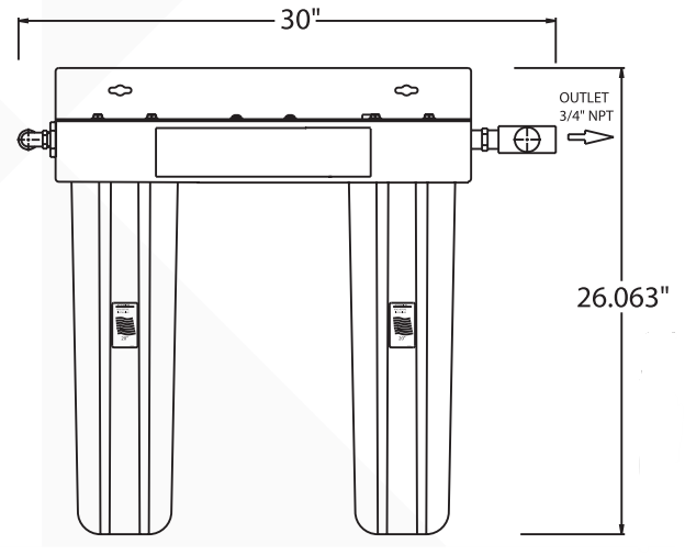 Everpure EV910024 | Parallel 202 Prefilter Kit without Surge Tank Dimension