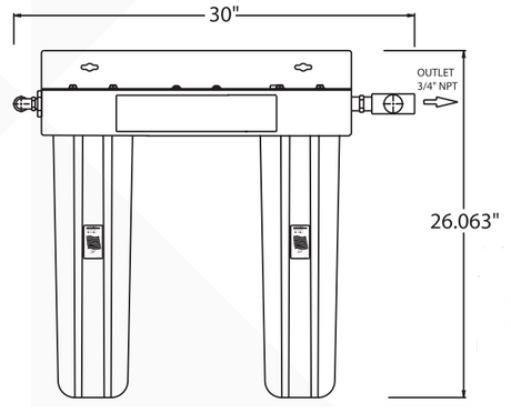 Everpure EV910024 | Parallel 202 Prefilter Kit without Surge Tank Dimension