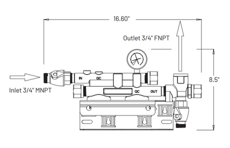 Everpure EV927222 Dimension