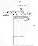 Everpure EV927502 | QC7I Twin-MC2 Dimension