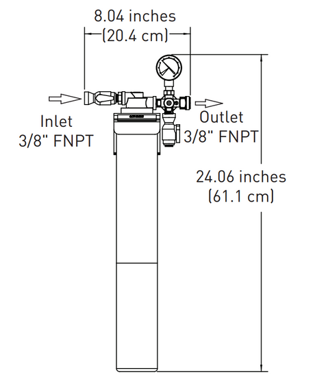 Everpure EV932401 | Insurice Single-i20002 System Dimension