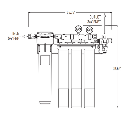 Everpure EV932773 Dimension