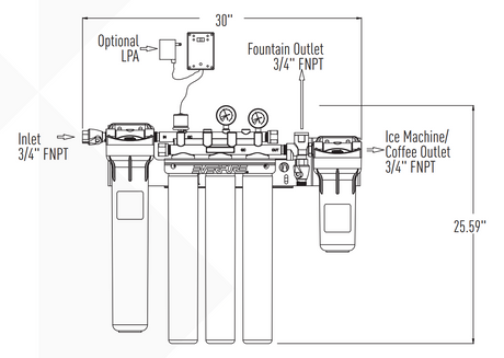 Everpure EV932973 Dimension